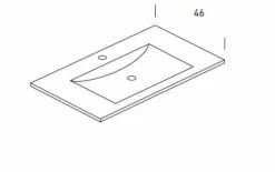Mueble Suspendido 2 Cajones + Puerta + Estantes Derecha O Izquierda + Encimera Ceramica Center, Compacto, Alta Calidad – Lineal – Urban – Aja