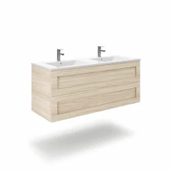 Mueble Suspendido 2 Cajones Compacto + Encimera Ceramica Center Dos Senos, Alta Calidad – Lineal – Urban – Aja