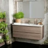 Mueble Suspendido Con Dos Cajones + Encimera SolidCoat Surface Diva – Serie Life – Baños10