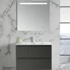 Mueble Suspendido Dos Cajones Y Lavabo Cerámico Gris Antracita – Manhattan – Muebles Jumar