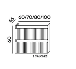 Mueble Suspendido Dos Cajones Y Lavabo Cerámico Gris Antracita – Manhattan – Muebles Jumar