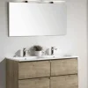 Mueble Suspendido Dos Cajones Y Lavabo Cerámico Roble Nudos – Julieta – Muebles Jumar
