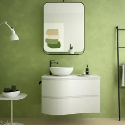 Mueble Suspendido Dos Cajones Con Opciones De Encimera Acabado White Cotton – MAM – Salgar