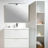 Mueble Suspendido Dos Cajones Y Lavabo Cerámico Blanco Mate – Julieta – Muebles Jumar