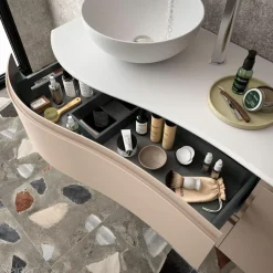 Mueble Suspendido Dos Cajones Con Opciones De Encimera Acabado Macchiato – MAM – Salgar
