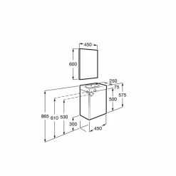 Pack Mueble Lavabo Y Espejo – Mini – Roca
