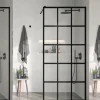 Panel Fijo De Ducha Con Marco Perimetral Negro – Fresh FR103 – Kassandra