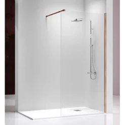 Panel Fijo De Ducha Hasta 120 Cm Perfil Oro Rosa – Fresh – Kassandra