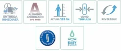 Panel Fijo De Ducha Hasta 120 Cm Perfil Oro Rosa – Fresh – Kassandra