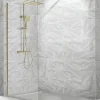 Panel Fijo De Ducha Perfil Oro Cepillado Vidrio Transparente Fresh FR633 – Fresh – Kassandra