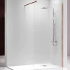 Panel Fijo De Ducha Perfil Oro Rosa Vidrio Transparente Fresh FR303 – Fresh – Kassandra