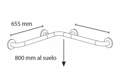 Pasamanos ángulo Prestobar 120 – PrestoEquip – 89120