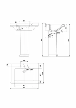 Pedestal Noble Blan – G1243001 – Gala