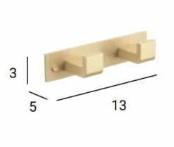 Percha Doble Acabado Oro Cepillado 1619/1679 – Yass – Manillons Torrent