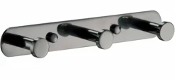 Percha Triple – Inox Cepillado. Modelo Eco – 6544012 – Manillons Torrent