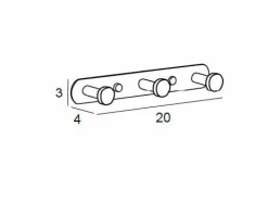Percha Triple – Negro Mate Modelo Eco – 6544081 – Manillons Torrent