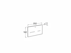 Placa De Accionamiento Electrónico Con Descarga Dual Touchless 252 X 162 Mm – A890104318- In-Wall EP3 – Roca