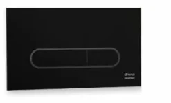 Placa De Accionamiento Pulsadora Doble Negro Mate Oval – 00698 – Drena