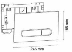 Placa De Accionamiento Pulsadora Doble Negro Mate Oval – 00698 – Drena