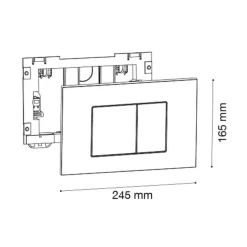 Placa Pulsadora Doble Cuadrados Blanco – Drena