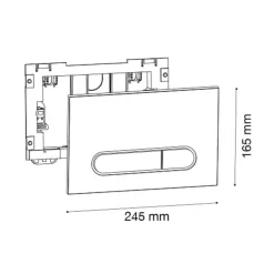 Placa Pulsadora Doble Oval Blanco – Drena
