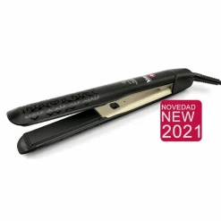 Plancha De Pelo De Cerámica Profesional, Para Pelo Rizado Y Liso, Con Diseño Fino Y Compacto Negro Mate SWISS X THERMOFIT 307011 – Ghessu Bath