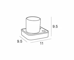 Portacepillos Pared – Cr/Blanco Mate Modelo Yass – 6522075 – Manillons Torrent