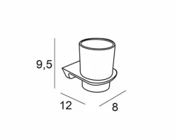 Portacepillos Pared – Cromo Modelo Sole – 2205002 – Manillons Torrent