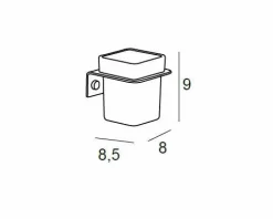 Portacepillos Pared – Inox Cepillado Modelo Bassic – 1505012 – Manillons Torrent