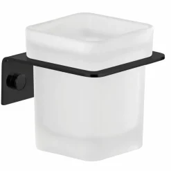 Portacepillos Pared – Negro Mate Modelo Bassic – 1505081 – Manillons Torrent