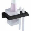 Portacepillos Pared Adh – Negro Mate Modelo Marina – 2865081 – Manillons Torrent