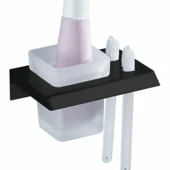 Portacepillos Pared Adh – Negro Mate Modelo Marina – 2865081 – Manillons Torrent