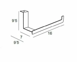 Portarrollos Lateral Mueble – Cromo Modelo Yass – 1621002 – Manillons Torrent