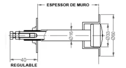 Pulsador Plano Antivandálico Para Instalación Tras Muro – 07085.10.B – Nofer