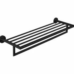 Repisa Con Toallero 650 Mm.  color Negro Serie NIZA -16853.N – Nofer