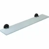 Repisa De Vidrio Y Acero Color Negro Serie NIZA – 16856.N – Nofer