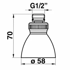 Rociador De Ducha Accionamiento Mediante Pulsador. PRESTO Rociador Orientable – 90134 – Presto Iberica