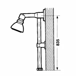 Rociador De Ducha No Aplica PRESTO Rociador Orientable Con Tubo Para Presto Alpa 80 Y Presto Alpa 90 – 29205 – Presto Iberica
