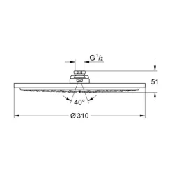 Rociador Rainshower Cosmopolitan 310 Ducha Mural – Grohe