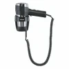 Secador De Pelo Con Soporte A Pared Y Botón De Seguridad Negro-Cromo Modelo ACTION SUPER PLUS 1 – Ghessu Bath
