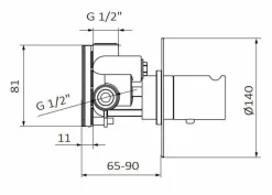 Selector De Temperatura De Empotrar Cool Inox Estilo Premium Colección INTIMIXER 90170903 – GRB Mixers