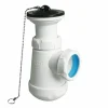 Sifón Botella Horizontal Lavabo/bidet 1½x63 Blanco Ø40mm Con Válvula Desagüe – S-84.004068 – Jimten