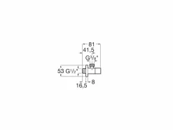 SQUARE – Llave De Corte 1/2″ – 3/8″ (válvula Cerámica) Cromo – Aqua – Roca – A525167900