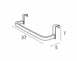 T.Barra 37Cm.Lat.Mueble – Cromo Modelo Varios – 2563002 – Manillons Torrent