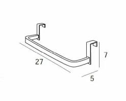 T.Barra 27Cm.Lat.Mueble – Cromo Modelo Varios – 2543002 – Manillons Torrent