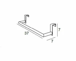 T.Barra Red.37Cm.Lat.Mueble – Cromo Modelo Combis – 6343002 – Manillons Torrent