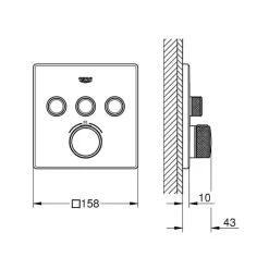 Termostato Empotrado Con 3 Llaves – Grohtherm Smartcontrol – Grohe