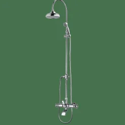Termostática De Baño-ducha Con Columna Telescópica Cromo Estilo Premium Colección CLÁSICA 129190 – GRB Mixers