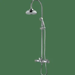 Termostática De Ducha Con Columna Telescópica Cromo Estilo Premium Colección CLÁSICA 128190 – GRB Mixers