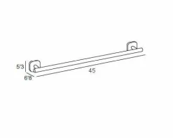 Toallero Barra 45 – Cromo Modelo Bassic – 1518002 – Manillons Torrent